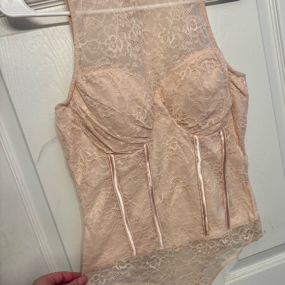 Lace corset bodysuit